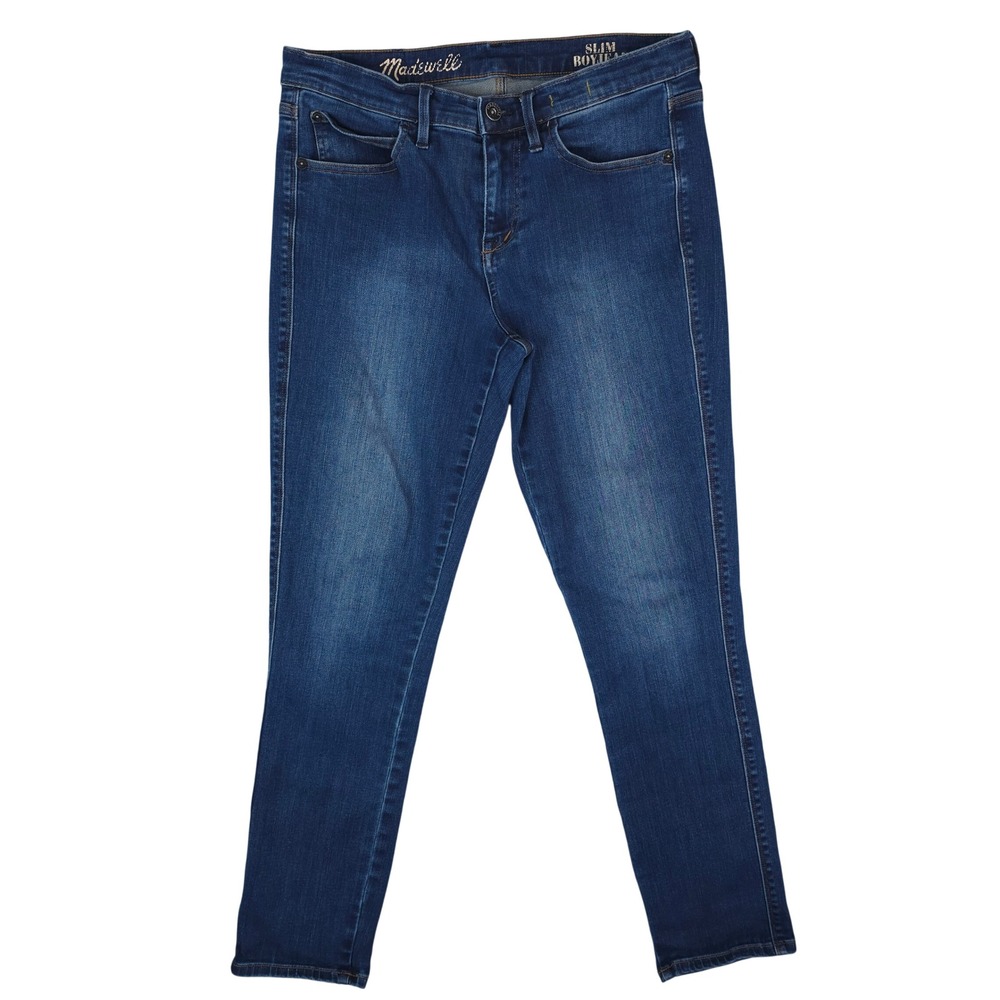 Madewell Jeans Womens 27 (31x29) Blue Slim Boyjean Medium Wash Denim Stretch